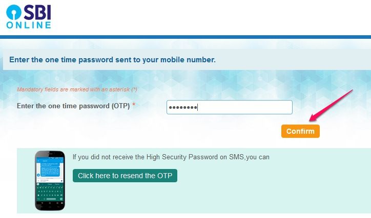 SBH Net Banking Online Registration Process ATM card