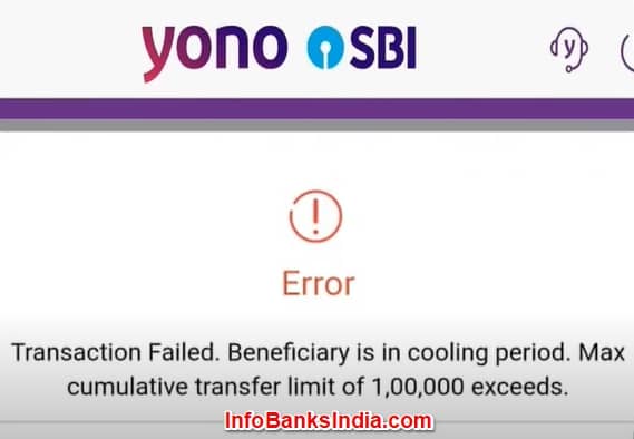 Transaction Failed Beneficiary is in cooling period