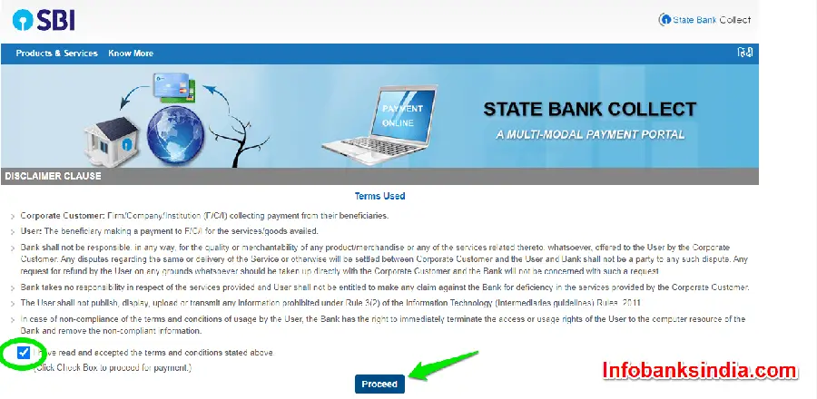 how to pay school fees online sbi