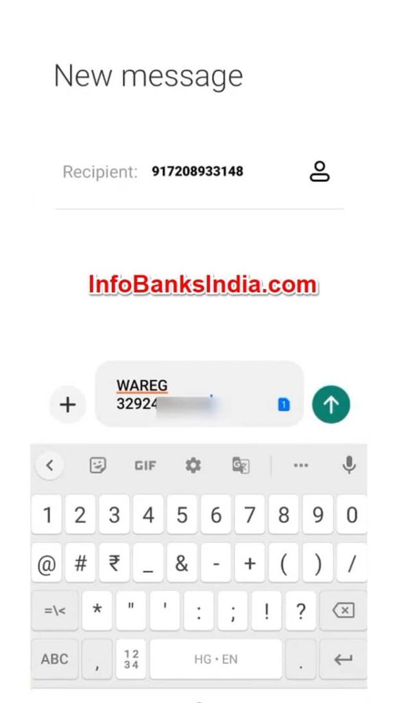 SBI WhatsApp Banking SMS Format